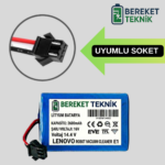 Lenovo Robot Vacuum Cleaner E1 Uyumlu Robot Süpürge Bataryası (ORJİNAL KAPASİTE) 2600mah - Görsel 3